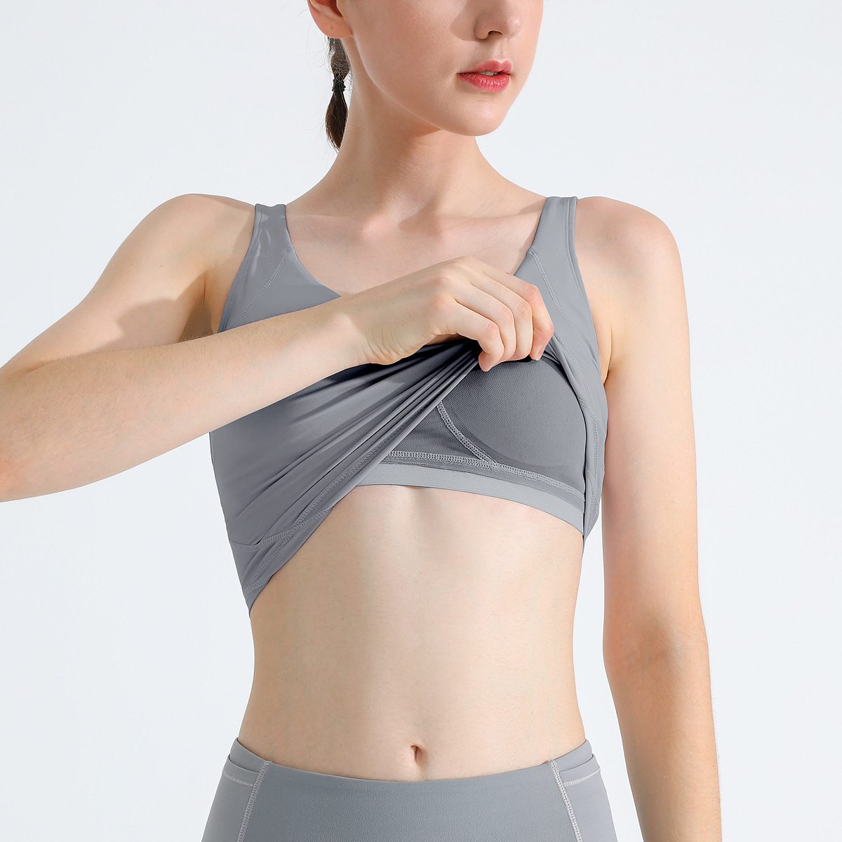 Bra nude high elastic breathable fitness clothes 92