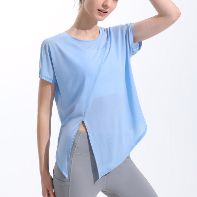 Fitness clothing tops yoga vest short sleeve t-shirt 10