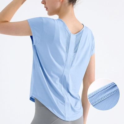 Fitness top loose slim outdoor running blouse 48