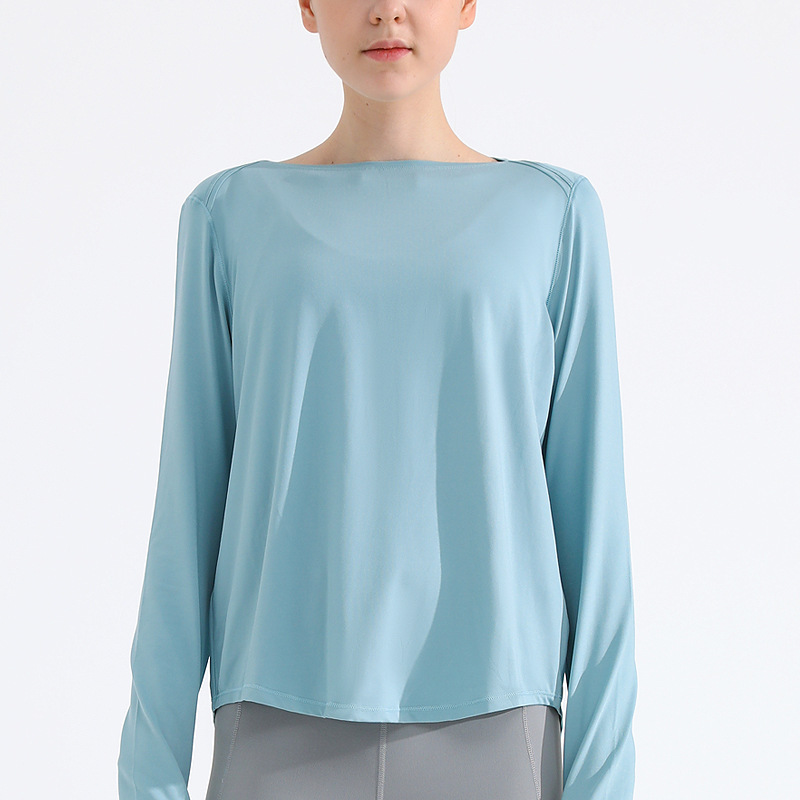 Long Sleeve T-Shirt Antibacterial Yoga Fitness Wear 67