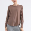 Loose beautiful back running yoga clothing long-sleeved T-shirt 150