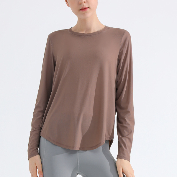Loose beautiful back running yoga clothing long-sleeved T-shirt 150