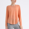 Loose beautiful back running yoga clothing long-sleeved T-shirt 150