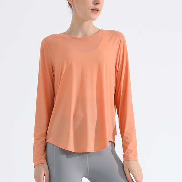 Loose beautiful back running yoga clothing long-sleeved T-shirt 150