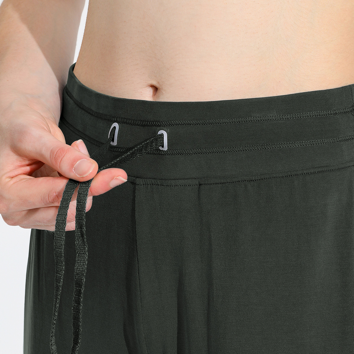 Slim high waist yoga pants with drape 47