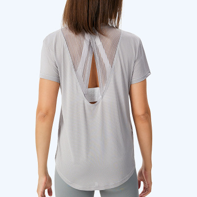 Sports T-shirt cover-up women's running yoga clothes 49