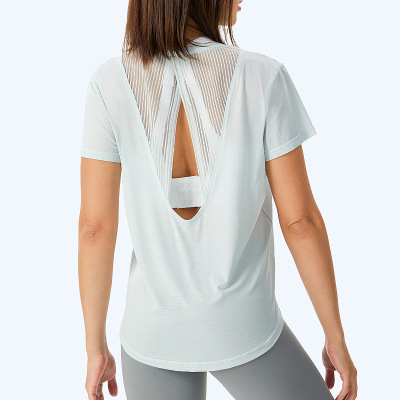 Sports T-shirt cover-up women's running yoga clothes 49