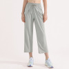 Straight all-match sweatpants wide-leg fitness casual cropped pants 45
