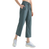 Straight all-match sweatpants wide-leg fitness casual cropped pants 45