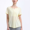 Tops T-shirt Beautiful back slit Blouse V-neck short-sleeved 35