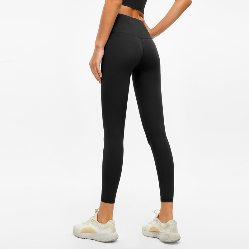 Women's nude sports training pants brushed leggings 138