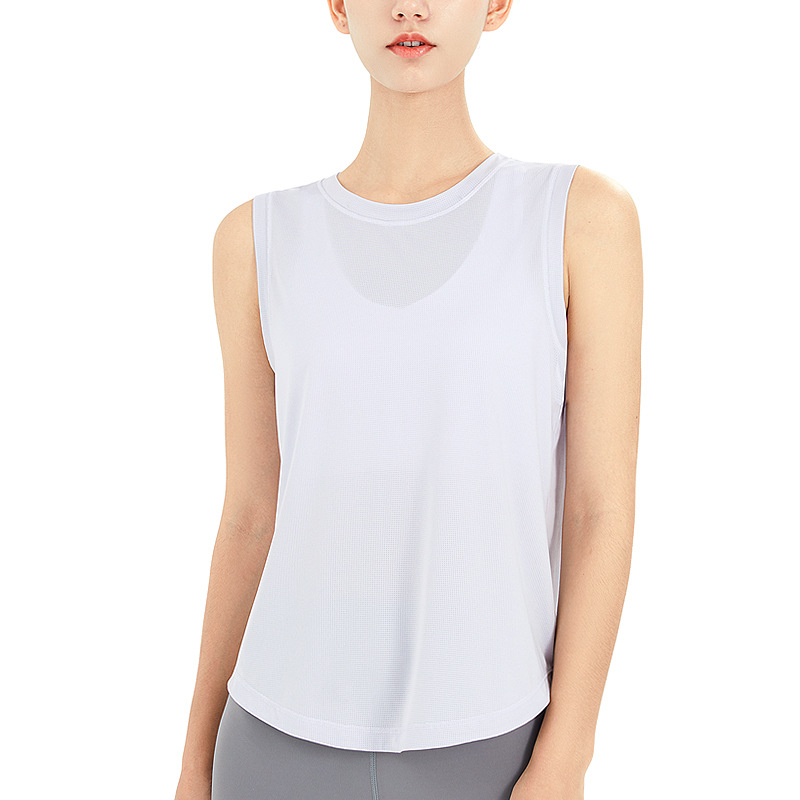 Yoga wear sleeveless T-shirt cover-up 32